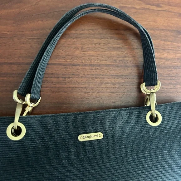 Eric Javits Vintage Black Squishee Woven Shoulder Tote Bag - Picture 6 of 13